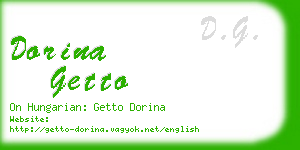 dorina getto business card